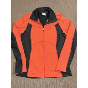 Columbia Women's Titanium Full Zip Lightweight Stretch Jacket Orange & Gray Sz M